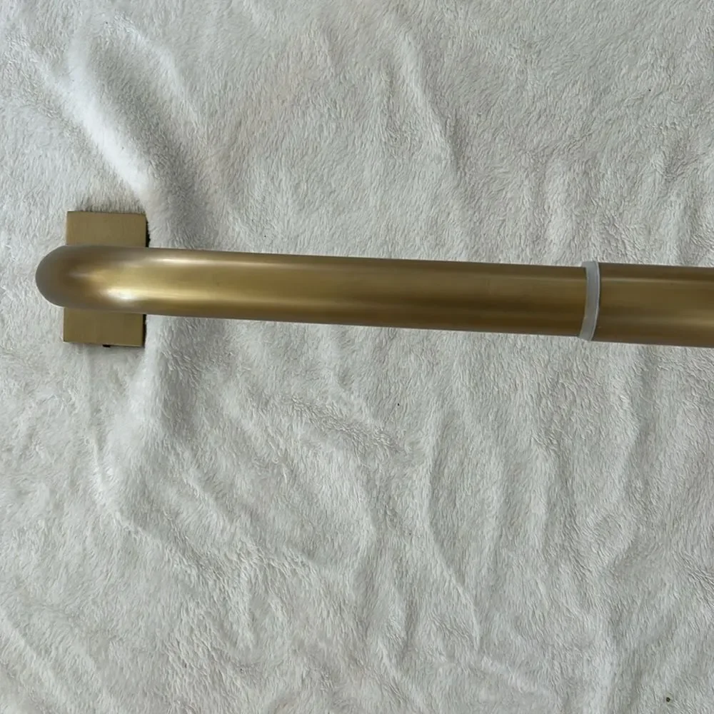 Pottery barn Hidden Connection Room Darkening Curtain Rod, Brass, NWT #2